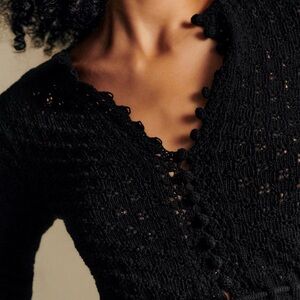 Sezane Black MARTIE Cardigan NWT size M